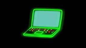 Animated glowing laptop for school and online education themes, perfect for e-learning videos, digital classrooms, study content, and creative educational motion backgrounds. - Powered by Shutterstock - Get 15% off with code: PIKWIZARD15