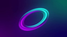 Abstract Neon Pink Teal Glowing Ring Rotation Seamless - Powered by Shutterstock - Get 15% off with code: PIKWIZARD15
