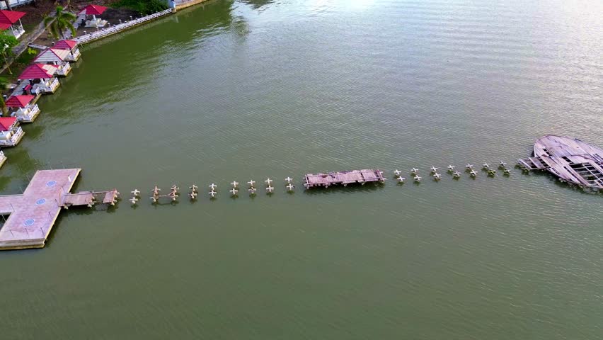 Aerial View of Lake Dock