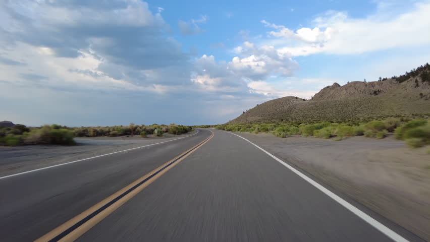 Mono Lake Highway 120 Eastbound 05 Driving Plate California USA