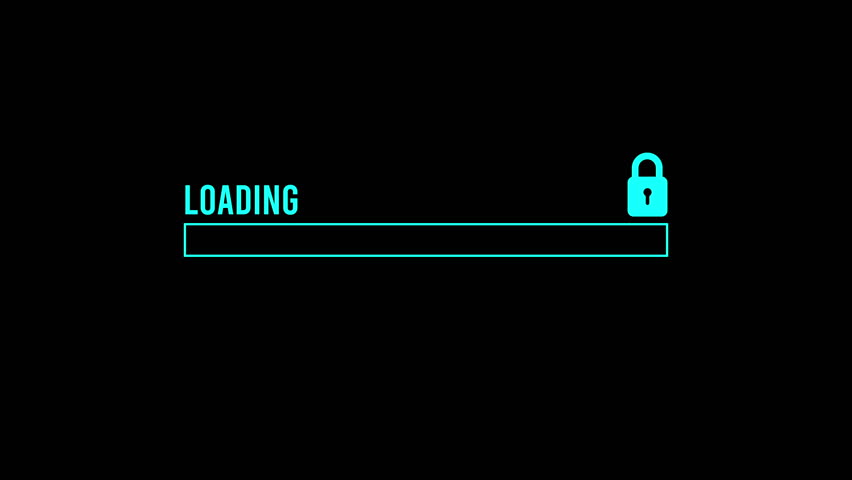 Cyberpunk neon loading bar progress bar with security lock icon, progress bar data binary code, cybersecurity protection concept, encrypted system processing UI interface on dark background, 4k video. - Powered by Shutterstock - Get 15% off with code: PIKWIZARD15