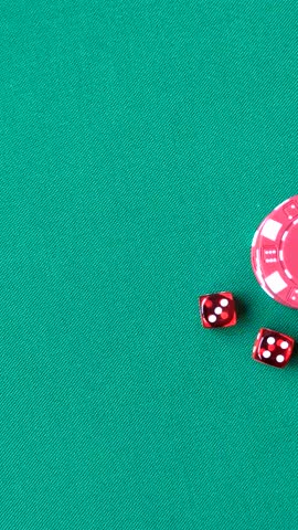 Dice game Craps in casino with chips, bets and risk. Craps game with all attributes as a background for your design