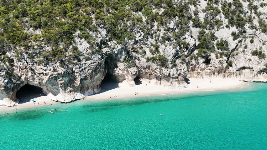 Cala Luna bay with blue water