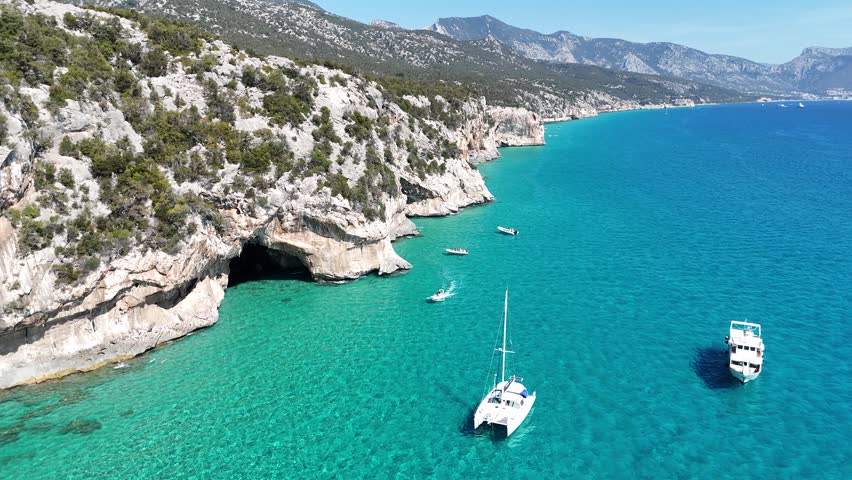 Cala Luna bay with blue water