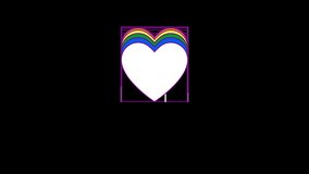Rainbow layered heart animation video - Powered by Shutterstock - Get 15% off with code: PIKWIZARD15