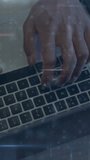 Animation of firewall disabled text and data network over hands of caucasian man using laptop. Connection, data, security processing, digital interface and communication, digitally generated video. - Powered by Shutterstock - Get 15% off with code: PIKWIZARD15