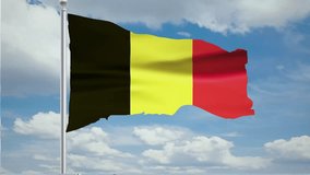 Belgium Waving Flag Animation With Cloud Background - Powered by Shutterstock - Get 15% off with code: PIKWIZARD15
