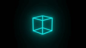 A 3D glowing neon cube slowly rotating in dark space, with futuristic lighting and soft ambient glow. Perfect for background animation, technology presentation, digital design, or sci-fi intro. - Powered by Shutterstock - Get 15% off with code: PIKWIZARD15