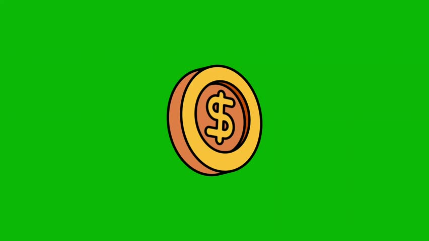 Dollar money coin icon. Flat illustration of dollar money coin vector for web design. Money Dollar icon. Money, Line Icon Vector, Payment system, Coins and Dollar cent Sign.