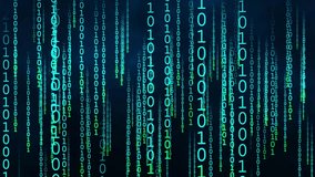 Binary Code Rain Animation Futuristic Digital Data Flow Background for Technology and Cyber Videos - Powered by Shutterstock - Get 15% off with code: PIKWIZARD15