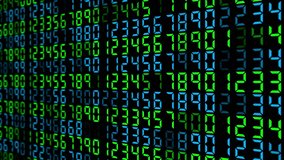 Digital Data Flow Animation Blue and Green LED Numbers Matrix Background for Technology Videos - Powered by Shutterstock - Get 15% off with code: PIKWIZARD15