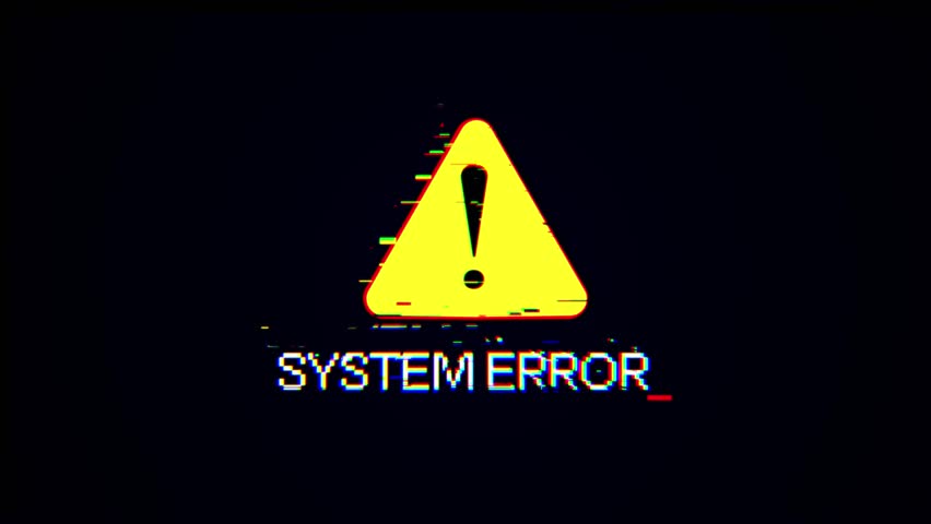 System Error Digital Glitch Text Animation with RGB Split Effect Chromatic Aberrations