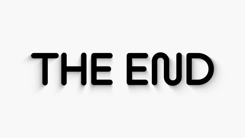 The End Animation, Minimal Clean Typography Outro with Soft Shadow