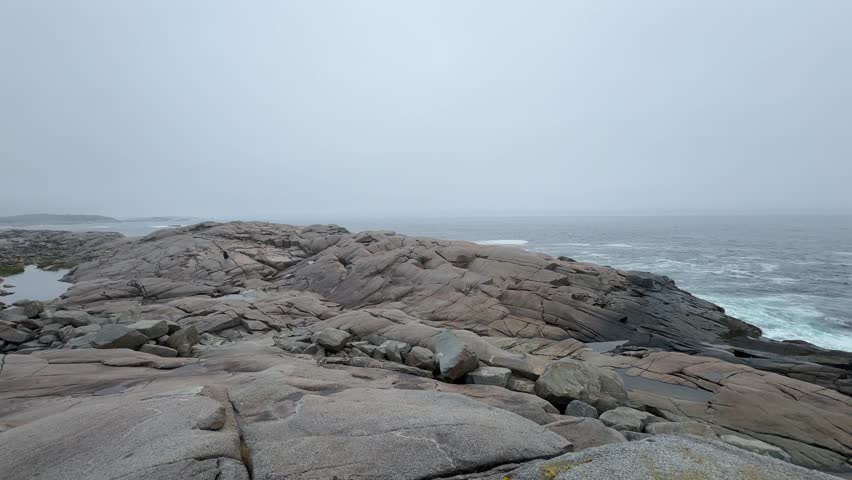 Rocky shoreline new Peggy Cove Nova Scotia