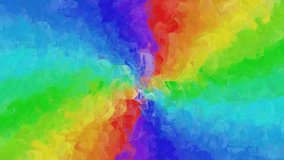 Vivid swirling rainbow animation featuring textured brush strokes in a circular gradient pattern, creating a lively and colorful abstract flow. - Powered by Shutterstock - Get 15% off with code: PIKWIZARD15