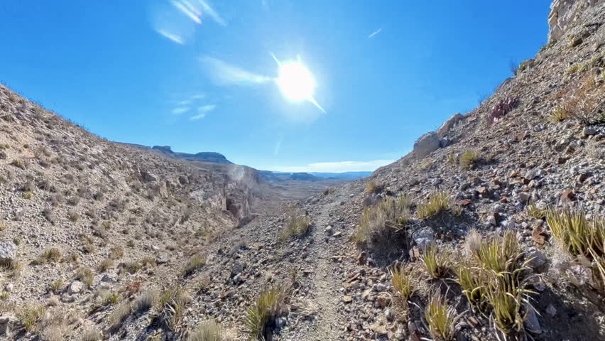 Hiking on Faint Trail on Mesa de Anguila in Big Bend National Park