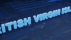 British Virgin Islands Map Futuristic Digital Background. A dynamic animation of British Virgin Islands's map with glowing text and futuristic UI elements. Ideal for local business, news, and tech. - Powered by Shutterstock - Get 15% off with code: PIKWIZARD15