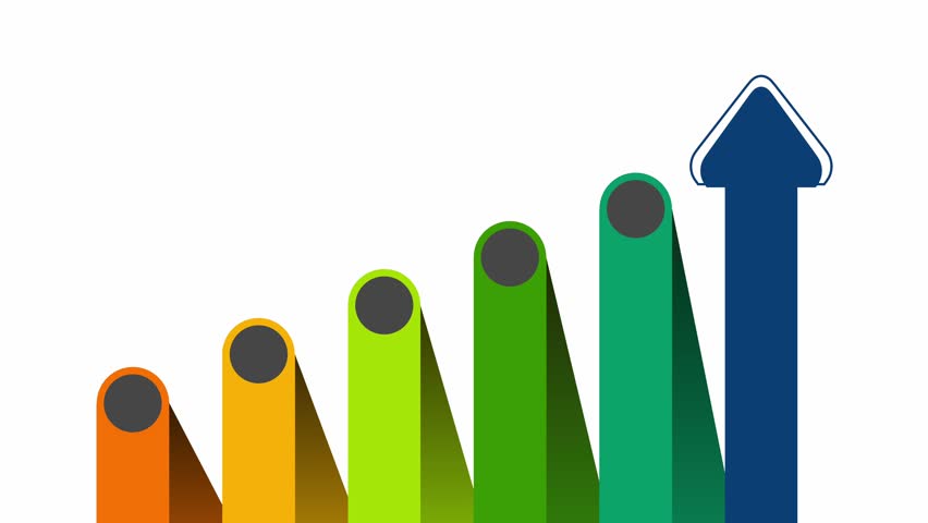 animated video of business infographics multi color shape  4, 5, and 6 steps for workflow, presentation, 4k animation