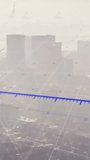 Animation of statistical data processing against aerial view of cityscape. Computer interface and business data technology concept - Powered by Shutterstock - Get 15% off with code: PIKWIZARD15