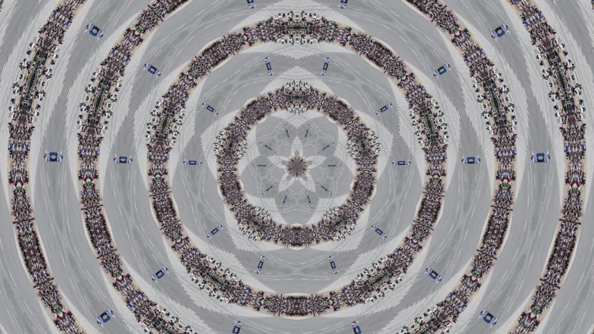 timelapse of traffic light trails made into abstract tiny planet pattern - Powered by Shutterstock - Get 15% off with code: PIKWIZARD15