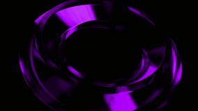 Purple metallic torus rotating slowly against a black background creates a mesmerizing visual effect, perfect for technology, futuristic, or abstract video projects - Powered by Shutterstock - Get 15% off with code: PIKWIZARD15