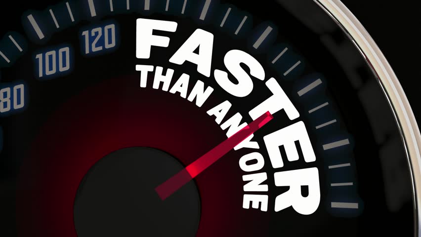 Faster Than Anyone Speedometer Best Top Quick Service Speed 3d Animation