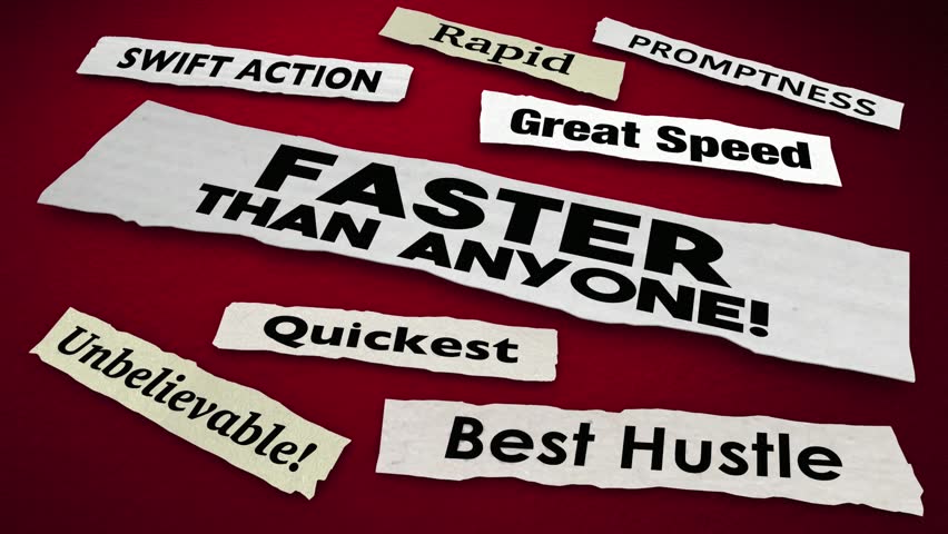 Faster Than Anyone News Headlines Best Top Speed Quick Service 3d Animation