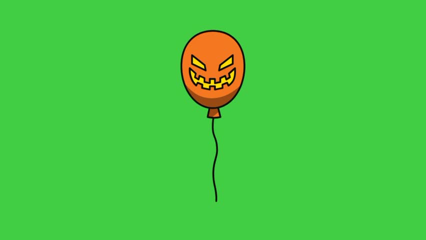Happy Halloween animation with green background