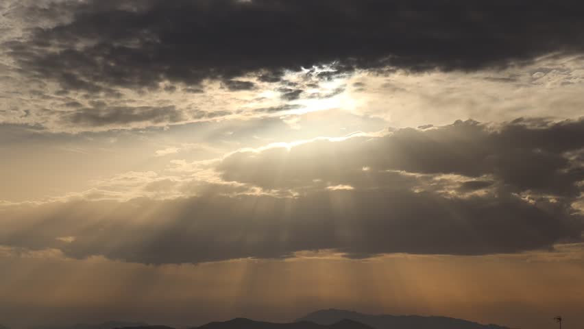 TIMELAPSE OF CLOUDS WITH MONTAINS. SPAIN. 