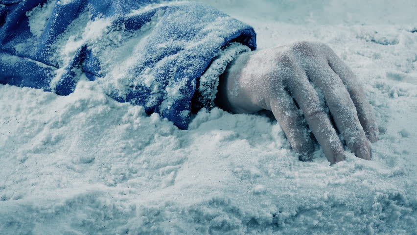 Frozen Person In The Snow