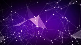 Modern abstract animation featuring glowing white network lines and connecting dots over a smooth purple gradient background. - Powered by Shutterstock - Get 15% off with code: PIKWIZARD15