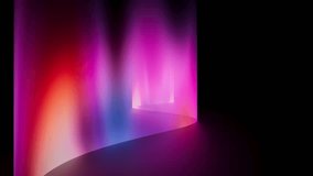 Abstract 3D animation of luminous columns, with pink, magenta, cyan, and blue light gradients shifting on a black stage. - Powered by Shutterstock - Get 15% off with code: PIKWIZARD15