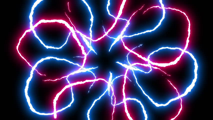 Glowing neon energy swirls and bursts radiate with anime intensity, ideal for action overlays, magic effects, or electrifying intros