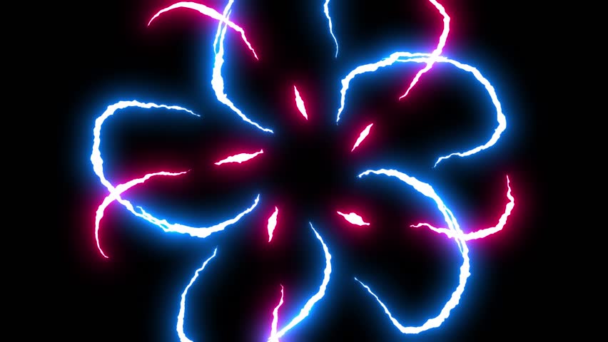 Glowing neon energy swirls and bursts radiate with anime intensity, ideal for action overlays, magic effects, or electrifying intros