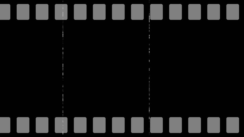 Black film strip with grey sprocket holes suitable for movie industry websites, blogs, and social media posts. Perfect for cinematography themes.