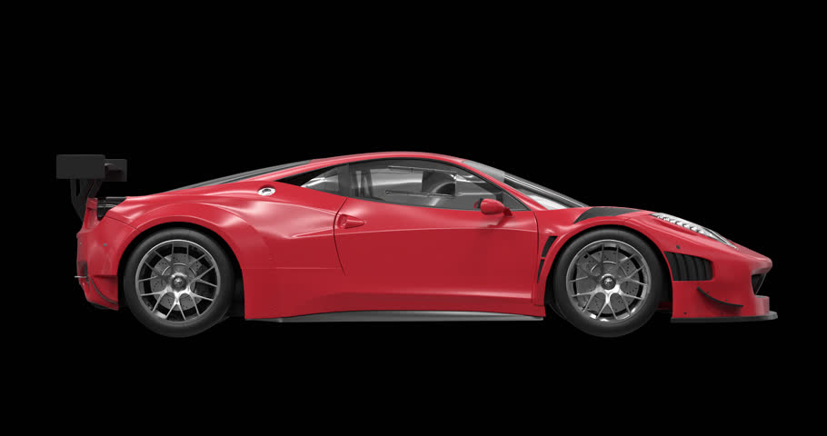 This motion graphic shows a high-quality sports car rotating smoothly on a transparent alpha channel in a seamless loop. Perfect for ads, showreels, and automotive presentations.