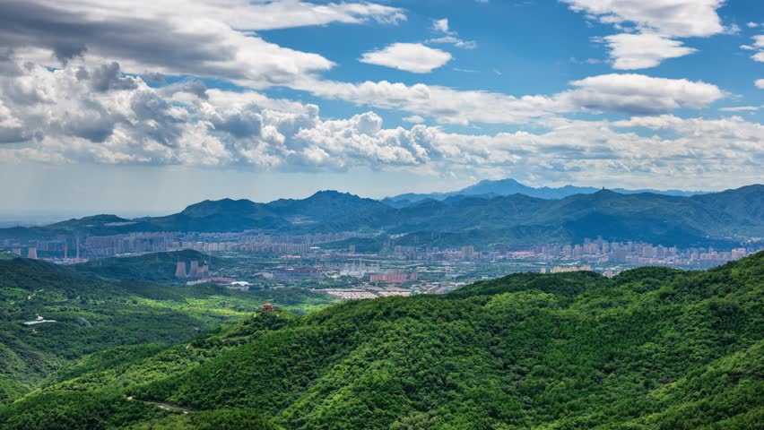 Beijing, China - 11th August 2024 - Overlooking Beijing Western Hills
