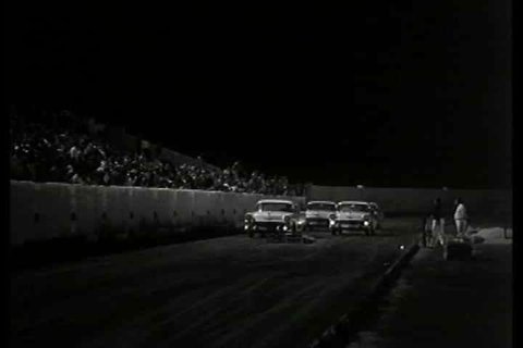 1950s - Stunt driving of the latest 1950s Chevrolets in the Joie Chitwood Thrill Show.