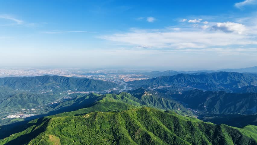 Beijing, China - 31st May 2024 - Overlooking Yongding river of Beijing and Jingyu Expressway