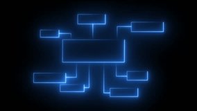 Glowing neon line banner of digital marketing concept with icons of branding, advertising, SEO, social media, devices, internet and target Business process and work flow automation with flowchart. - Powered by Shutterstock - Get 15% off with code: PIKWIZARD15