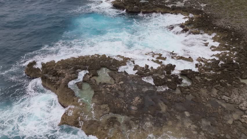 Rocks And Waves On The North Coast Of Jamaica