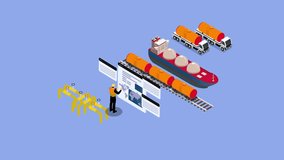 Global Energy Logistics and Supply Chain Management 3d animation cartoon - Powered by Shutterstock - Get 15% off with code: PIKWIZARD15