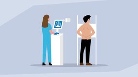 Medical X-ray Examination for Lung or Chest Scan cartoon animation - Powered by Shutterstock - Get 15% off with code: PIKWIZARD15