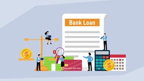 Bank Loan Application and Financial Analysis cartoon animation - Powered by Shutterstock - Get 15% off with code: PIKWIZARD15