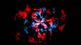 A mesmerizing abstract cosmic burst with swirling red and blue plasma clouds expanding from a brilliant central core against a vast, deep black space background. - Powered by Shutterstock - Get 15% off with code: PIKWIZARD15