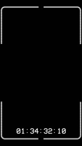 Vertical 9:16 cctv security camera screen with vhs noise, frame, and running timecode. For surveillance, found footage, or suspense scenes