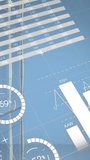 Animation of statistics with data processing over cityscape. Global business, finance and data processing concept digitally generated video. - Powered by Shutterstock - Get 15% off with code: PIKWIZARD15