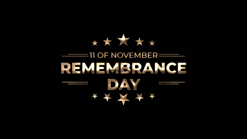 Remembrance day Animation with stars, ideal for commemorating november 11. Perfect for educational materials, event promotions, and social media posts.