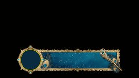 The design is visually rich and features a luxurious gold frame with intricate, swirling patterns, possibly inspired by Indian or peacock-themed aesthetics. - Powered by Shutterstock - Get 15% off with code: PIKWIZARD15