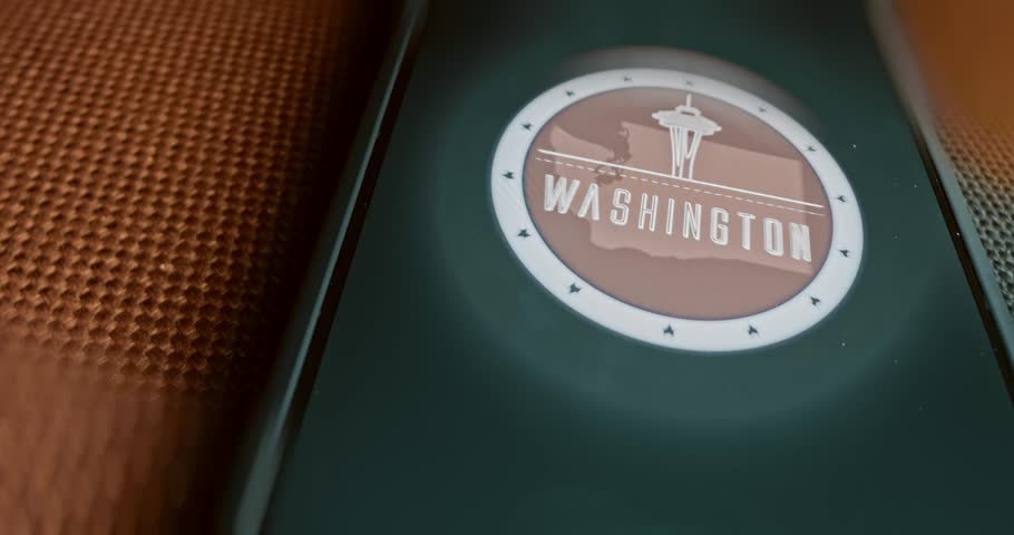 Space Needle in Seattle, Washington sticker, presentation